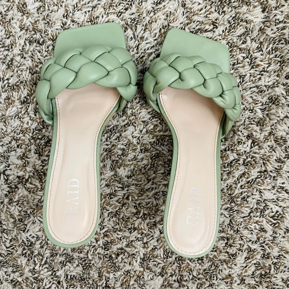 Sage Braided Mule Heels - Picture 7 of 12
